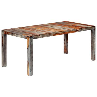 vidaXL Jídelní stůl šedý 180 x 90 x 76 cm masivní sheeshamové dřevo