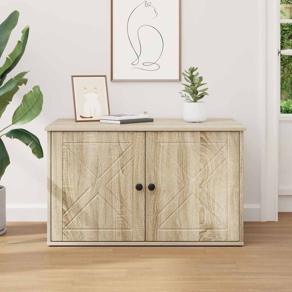 vidaXL Kočič&iacute; dům Sonoma 85 x 55 x 50,5 cm kompozitn&iacute; dřevo