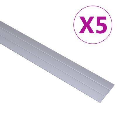 vidaXL Podlahové profily 5 ks hliník 134 cm stříbrné