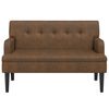 vidaXL Lavice s opěradlem hnědá 112 x 65,5 x 75 cm umělá semišová kůže