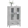 vidaXL Skř&iacute;ň highboard betonově &scaron;ed&aacute; 69,5x31x115 cm kompozitn&iacute; dřevo