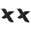 vidaXL Nohy konferenčn&iacute;ho stolku ve tvaru X, 2 ks, čern&eacute;, 70 x (30-31) cm, ocel