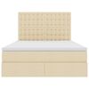 vidaXL Postel s &uacute;ložn&yacute;m prostorem a matrac&iacute; Kr&eacute;mov&aacute; 140 x 200 cm