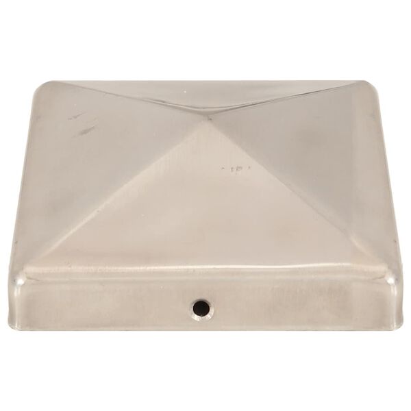 vidaXL Krytky na plotov&eacute; sloupky ve tvaru stř&iacute;&scaron;ky 6 ks nerez 101x101mm