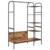 vidaXL Kovový stojan na oblečení s policí Hnědá 120 x 44 x 160 cm
