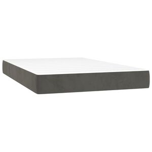 vidaXL Ta&scaron;tičkov&aacute; matrace středn&iacute; tvrdost tmavě &scaron;ed&aacute; 120 x 200 x 20 cm samet