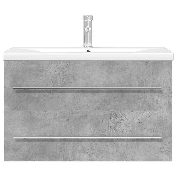 vidaXL 2d&iacute;ln&yacute; set koupelnov&eacute;ho n&aacute;bytku betonově &scaron;ed&yacute; kompozitn&iacute; dřevo