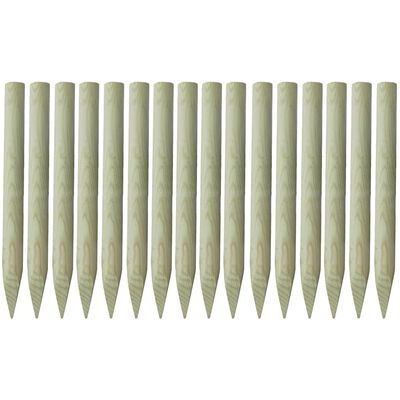vidaXL Špičaté plotové sloupky 16 ks impregnované dřevo 100 cm