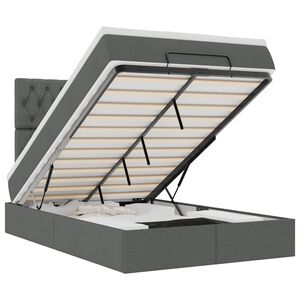 vidaXL Osmansk&yacute; r&aacute;m postele s matrac&iacute; tmavě &scaron;ed&aacute; 120x190 cm textil