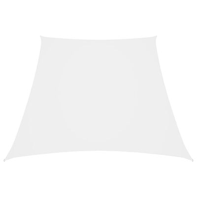 vidaXL Stínící plachta oxfordská látka lichoběžníková 4/5 x 4 m bílá