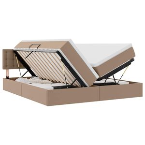 vidaXL Postel s &uacute;ložn&yacute;m prostorem Cappuccino 180 x 200 cm Uměl&aacute; kůže