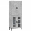 vidaXL Skř&iacute;ň highboard betonově &scaron;ed&aacute; 69,5x34x180 cm kompozitn&iacute; dřevo
