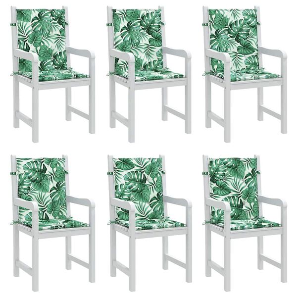 vidaXL Opěradlov&eacute; pol&scaron;t&aacute;ře List 6 pcs Vzor listů 100 x 50 x 3 cm