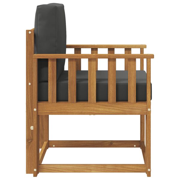 vidaXL Venkovn&iacute; pohovka Masivn&iacute; ak&aacute;ciov&eacute; dřevo a polyester Př&iacute;rodn&iacute;