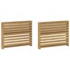 vidaXL Modul opěrek 2 pcs B&iacute;l&aacute; 78,5 x 10 x 61 cm Masivn&iacute; ak&aacute;tov&eacute; dřevo