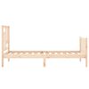 vidaXL R&aacute;m postele s čelem Single masivn&iacute; dřevo
