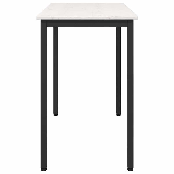 vidaXL stůl B&iacute;l&aacute; 100 x 50 x 77 cm Inžen&yacute;rsk&eacute; dřevo a ocel