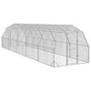 vidaXL V&yacute;běh pro slepice 2,5x10x2,25 m pozinkovan&aacute; ocel