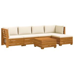 vidaXL Venkovn&iacute; pohovkov&aacute; souprava 6 Kus Hněd&aacute; Masivn&iacute; ak&aacute;tov&eacute; dřevo