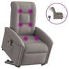 vidaXL Elektrick&eacute; zvedac&iacute; mas&aacute;žn&iacute; polohovac&iacute; křeslo taupe textil