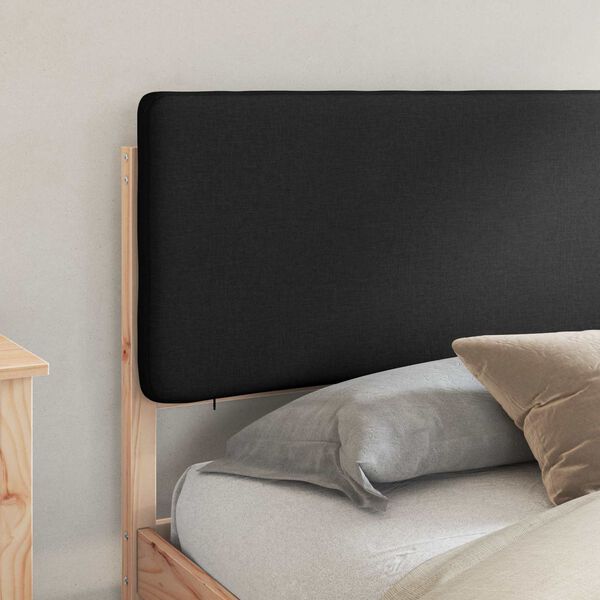 vidaXL R&aacute;m postele s čalouněn&yacute;m čelem s čelo Čern&aacute; 200 x 200 cm