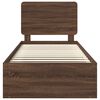 vidaXL R&aacute;m postele s čelo Hněd&yacute; dub 75 x 190 cm Masivn&iacute; borov&eacute; dřevo