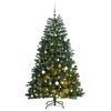 vidaXL Uměl&yacute; skl&aacute;pěc&iacute; v&aacute;nočn&iacute; stromek s 300 LED a koulemi 210 cm