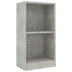 vidaXL Knihovna betonově &scaron;ed&aacute; 40x24x75 cm kompozitn&iacute; dřevo