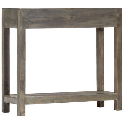 vidaXL Konzolový stolek šedý 86x30x76 cm masivní mangovníkové dřevo