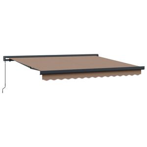 vidaXL Stahovac&iacute; mark&yacute;za Taupe 500 &times; 300 cm Pl&aacute;tno a hlin&iacute;k