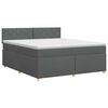 vidaXL Postel boxspring s matrac&iacute; Tmavě &scaron;ed&aacute; 140 x 200 cm Textil