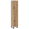vidaXL Vysok&yacute; bufet Artisanov&yacute; dub 34,5 x 34 x 180 cm Kompozitn&iacute; dřevo
