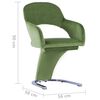 vidaXL J&iacute;deln&iacute; židle 2 ks zelen&eacute; samet