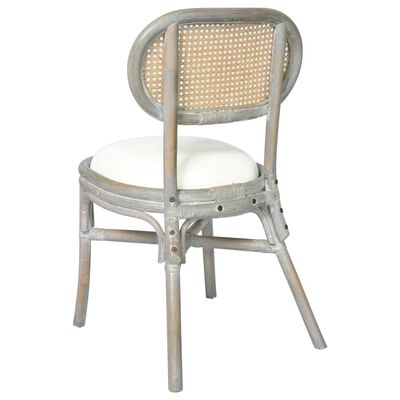 vidaXL Jídelní židle 4 ks šedé plátno