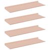 vidaXL Plovouc&iacute; police N&aacute;stěnn&yacute; 4 pcs Růžov&aacute; 60 x 18 x 2,5 cm Ocel