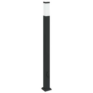 vidaXL Sloupkov&eacute; sv&iacute;tidlo se z&aacute;suvkou 110 cm čern&eacute; IP44