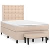 vidaXL Box spring postel s matrac&iacute; cappuccino 120x200 cm uměl&aacute; kůže