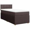 vidaXL Box spring postel s matrac&iacute; tmavě hněd&aacute; 90x190 cm textil