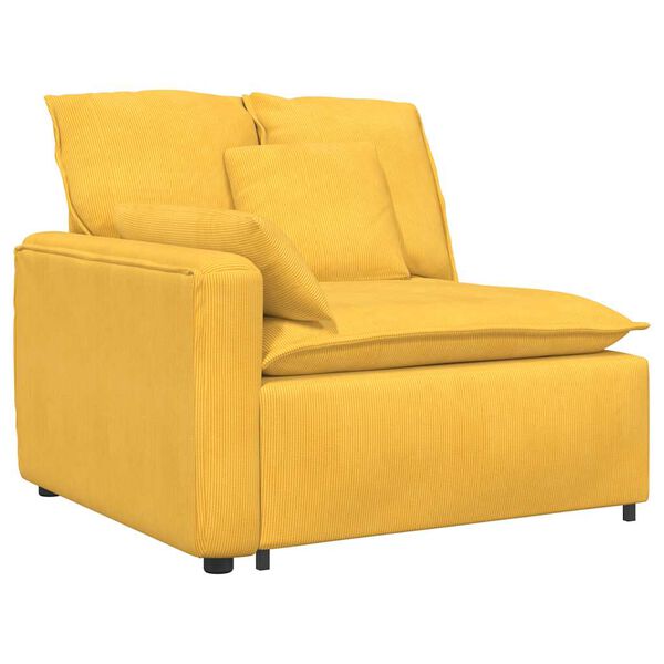 vidaXL Modul&aacute;rn&iacute; pohovka koncov&yacute; modul s područkami a pol&scaron;t&aacute;ři 100 cm