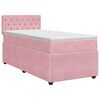 vidaXL Postel boxspring s matrac&iacute; s čelo Růžov&aacute; 100 x 200 cm Samet