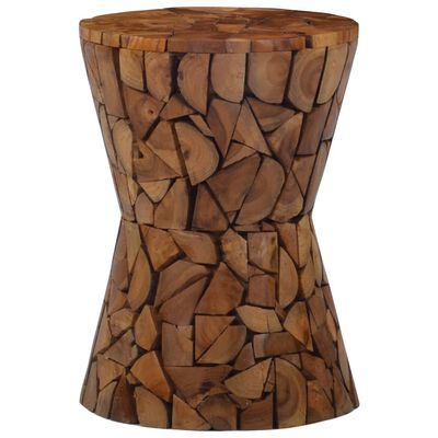 vidaXL Mozaiková stolička hnědá masivní teakové dřevo