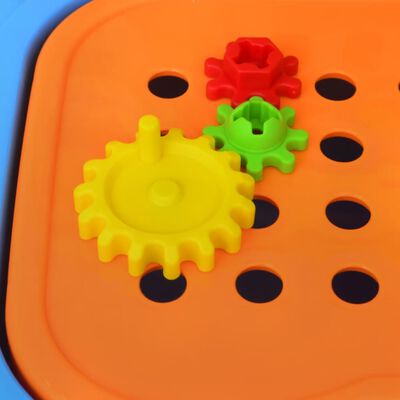 Dětský ponk na hraní s nářadím, modro-žlutý