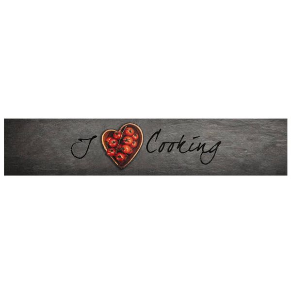 vidaXL Kuchyňský koberec omyvatelný Vaření nápis 60 x 300 cm samet