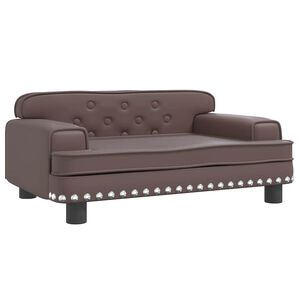 vidaXL Pel&iacute;&scaron;ek pro psy hněd&yacute; 70 x 45 x 30 cm uměl&aacute; kůže
