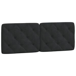 vidaXL Pol&scaron;t&aacute;ř na čelo postele čern&yacute; 140 cm samet