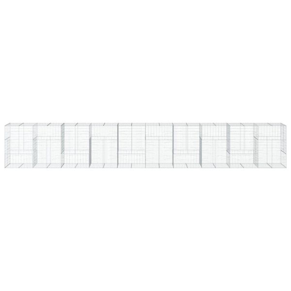 vidaXL Gabionov&yacute; ko&scaron; s v&iacute;kem 1 000 x 100 x 150 cm pozinkovan&eacute; železo