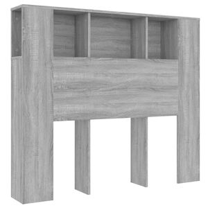 vidaXL Čelo postele s &uacute;ložn&yacute;m prostorem &scaron;ed&eacute; sonoma 120x18,5x102,5 cm