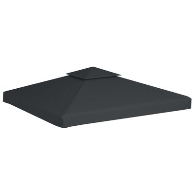 vidaXL Nepromokavá náhradní střecha na altán 310g/m² tmavě šedá 3x3m