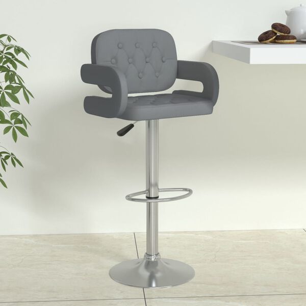 vidaXL Barov&aacute; stolička &scaron;ed&aacute; uměl&aacute; kůže