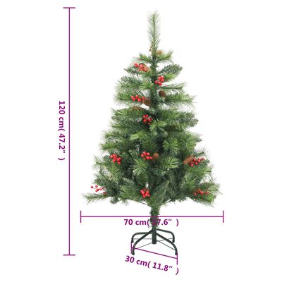 vidaXL Umělý sklápěcí vánoční stromek se 150 LED diodami 120 cm